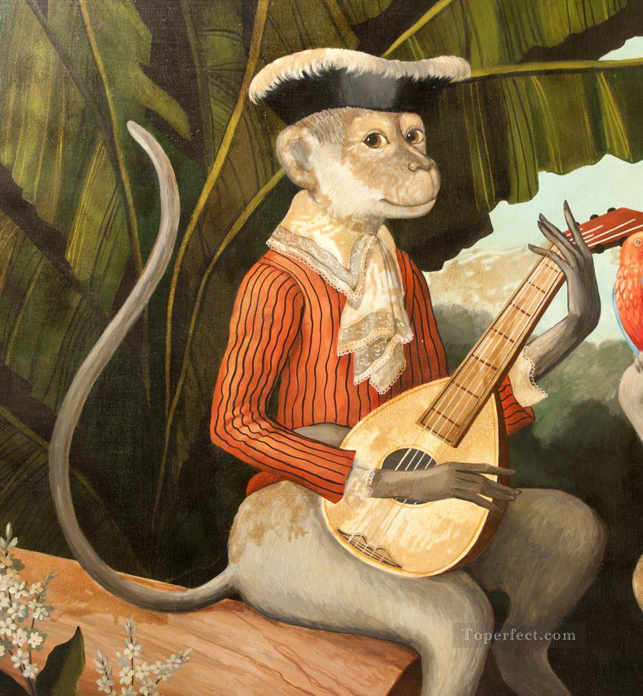 Affe spielt Gitarre Ölgemälde